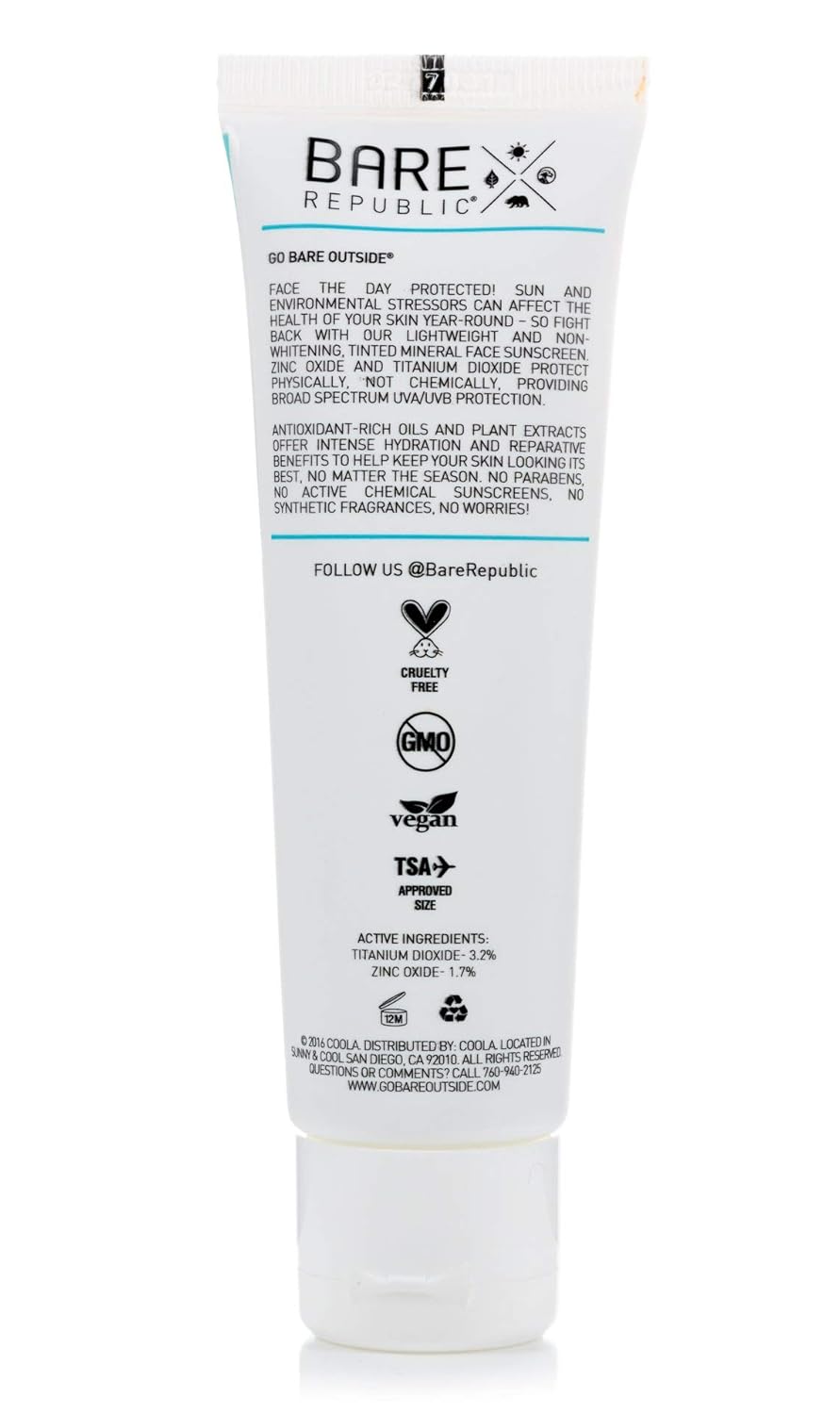 bare republic tinted face sunscreen