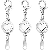 Sterling Silver Magnetic Clasps, S925 Jewelry Connectors, Magnetic Necklace Clasps and Closures,Gold and Silver Magnetic Clasp Converter for Jewelry Making Supplies (3silver)