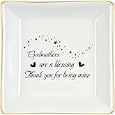 Homlouue Godmother Gift Godmother Jewelry Tray Godmothers Are a Blessing Ring Dish, Appreciation Gifts for Godmother from Godchild, Godmother Appreciation Gifts for Mothers Day Birthday Christmas