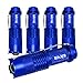 NIANPU 5 Pack Mini Zoomable Cree 7W 350LM Q5 Tactical Flashlight Torch Lamp Light with 3 Mode Adjustable Brightness Power by AA/14500 (BLUE)