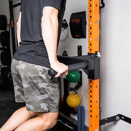 PRx Performance Y-Bar Dip Station Handles for Profile ONE 2x3 PRO 3x3  Squat Racks, USA Made, Rack Mounted Di