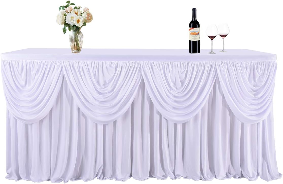 Best white pleated table cloth