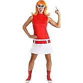 Adult Candace Flynn Costume | Disney's Phineas & Ferb Women's Candace Outfit for Halloween with Dress, Wig, Glasses