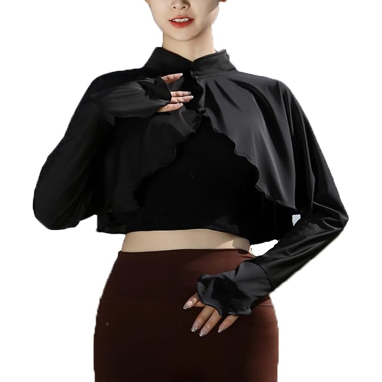 JDYaoYing Women's Cooling Shawl Arm Sleeves with Finger Hole Sun
