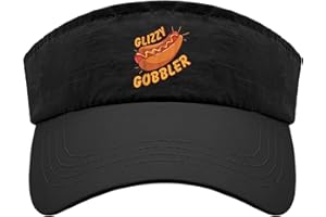 Generic Funny hot Dog glizzy Gobble Caps Visors for Men Sun Visors Packable Sun Visor Hats, One Size-Medium, Allblack