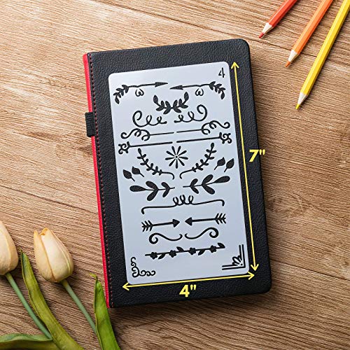 Mr. Pen Journaling Stencil, 12 Pack, Stencils, 4x7 Inch, Bullet