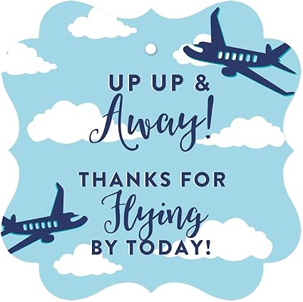 Amazon Com Andaz Press Blue Airplane And Clouds Birthday Party