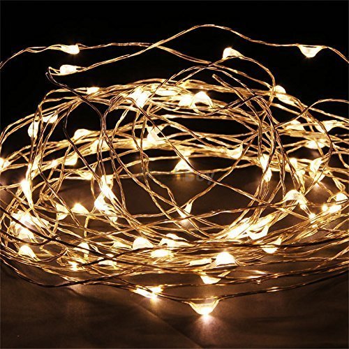Fairy Lights Plug in, 33Ft 100 Led Waterproof Firefly Lights, Adaptor Included, Starry String