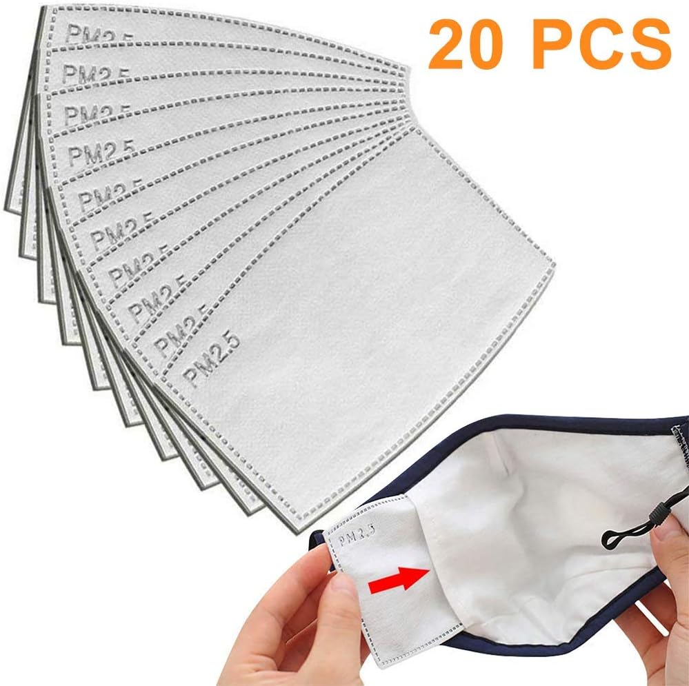 20 PCS PM2.5 Filters Replacement, 5 Layers Anti Haze Filter Paper Protective Filter to Anti Haze Dustproof Air Pollution Germ - 12 8 CM