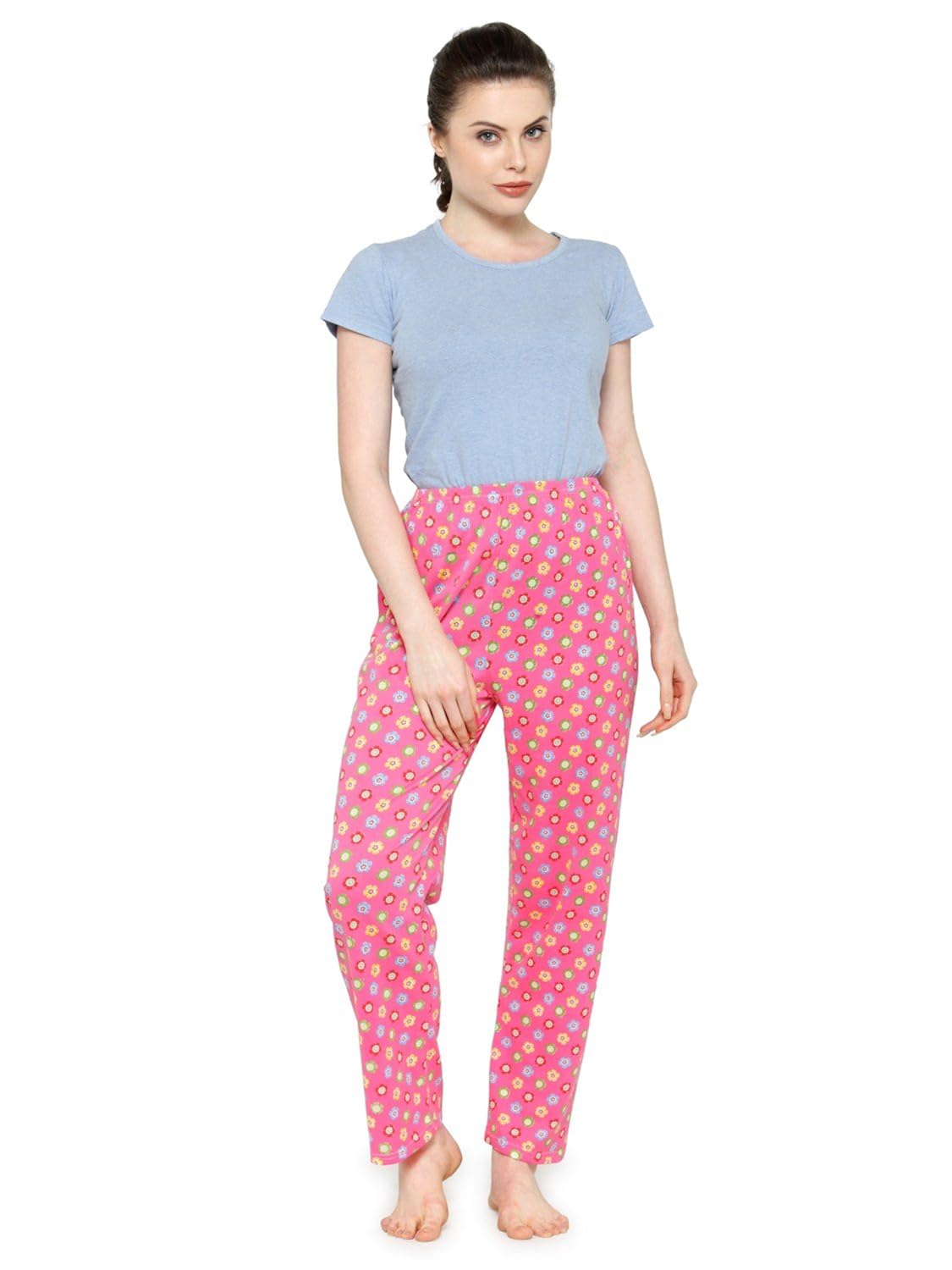 camey women printed cotton long pyajama