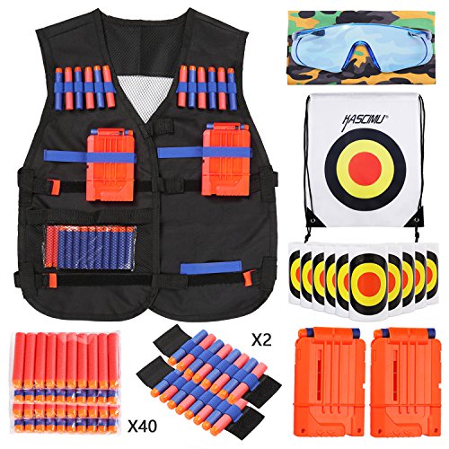 KASCIMU Tactical Vest Kit for Nerf Guns NStrike Elite Series Best