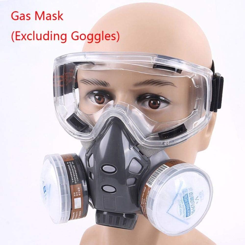 CLSLQS 1Set Half Face Respirator Dust Gas Màsks for Painting Spray Pesticide Chemical Smoke Fire Protection No Glasses 18x7.5x15cm