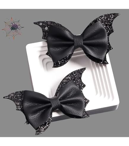 Amazon.com : 4Pcs Halloween Black Bat Hair Clips for Women  display picture 1