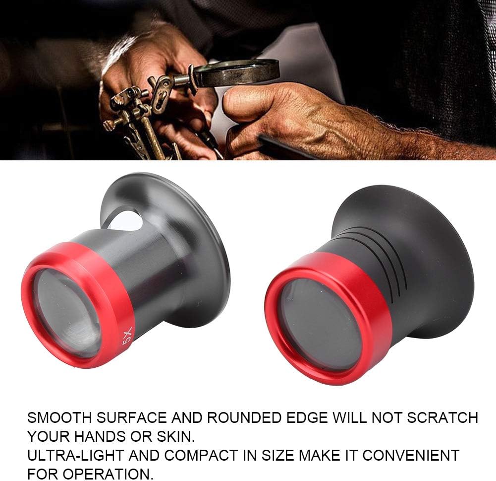 yuytee 5x 10x Watchmaker Loupe, Magnifying Glasses Monocular, Watch Magnifying Glasses for Watch Jewelry - Image 5