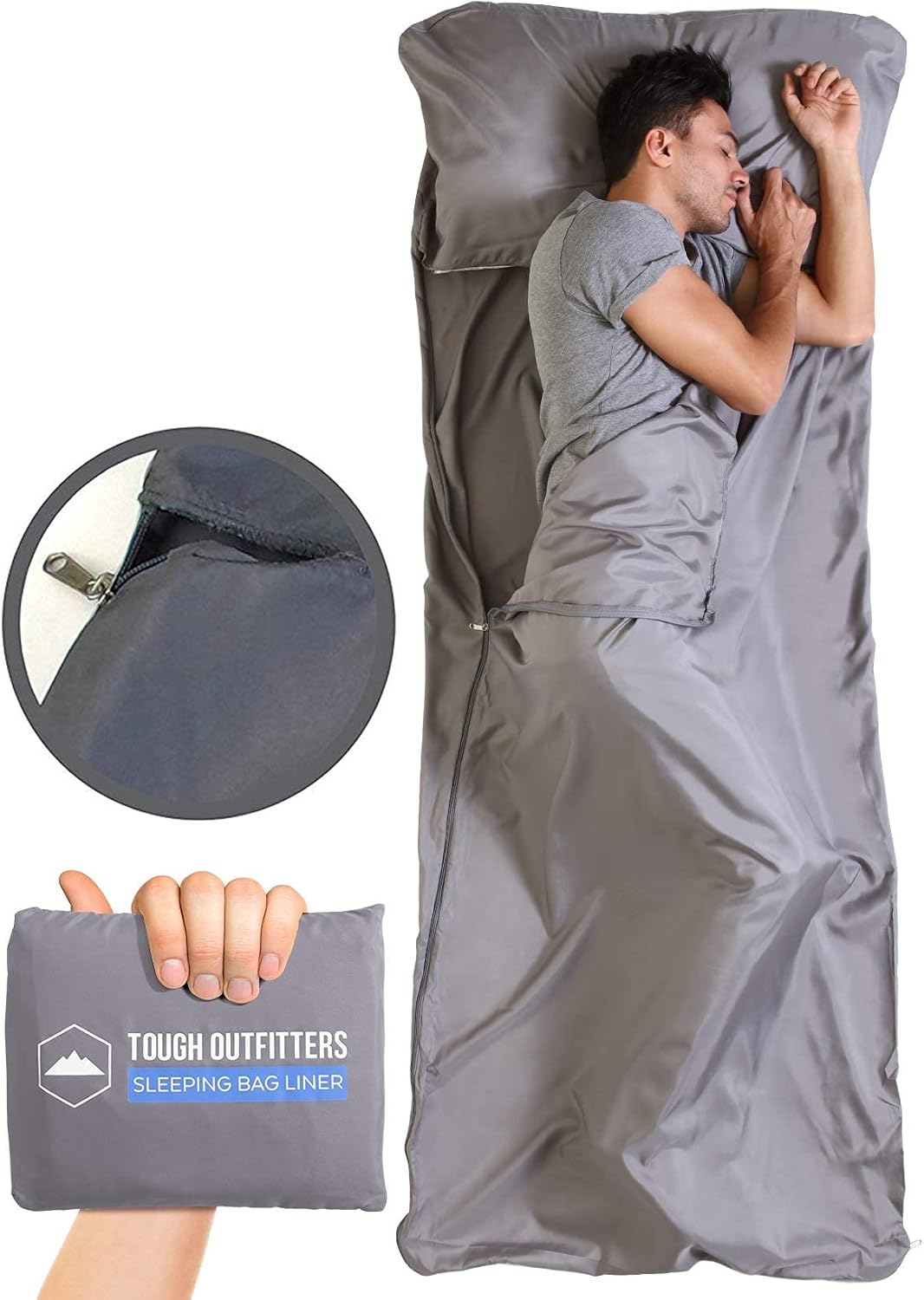 Amazon Com Sleeping Bag Liner Camping Travel Sheets For Adult Sleeping Sack Sheets For Backpacking Hotel Hostels Traveling Lightweight Single Sleep Sack Comfortable Sleep Liners