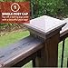 4x4 Brown (2 Pack) Slim Profile Post Cap Fits Standard Pressure Treated Post (3.5