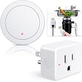 Garbage Disposal Air Switch Kit, Wireless Upgrade, Sink Top Remote Button | Wireless Remote Control Outlet, No Drilling, 15A/1500W, 4000V Anti-Surge, 500ft Remote On/Off Button for Home Appliances