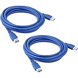 HDE 2 Pack 10 Ft. SuperSpeed USB 3.0 Type A Male to Type A Female Extension Cable