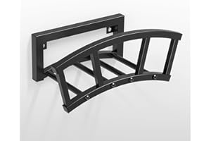 OLV Garden Hose Holder Wall Mounted, Outdoor Heavy Duty Metal Water Hose Holder Hanger Holds 125-ft Water Pipe, Sturdy Detachable Hose Storage Organizer Reel Rack for Outside Garden Lawn Yard Farm