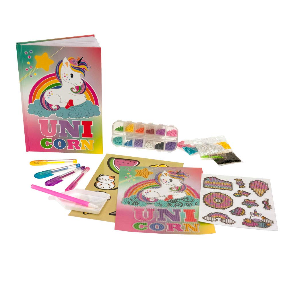 DIAMANTINY Nice Group Creative Art Diamond Painting Kit with Unicorn Diary to Decorate and Personalize with Gems 3D-90006, 90006