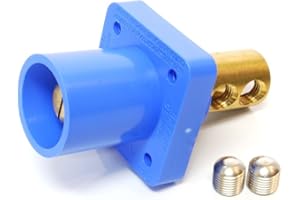 MARINCO POWER PRODUCTS Marinco CL40MRB-DX CL Cam Type, Panel Mount, 400 Amp, 600 Volt, 2/0 - 4/0 AWG double set screw, Male - Blue (D)