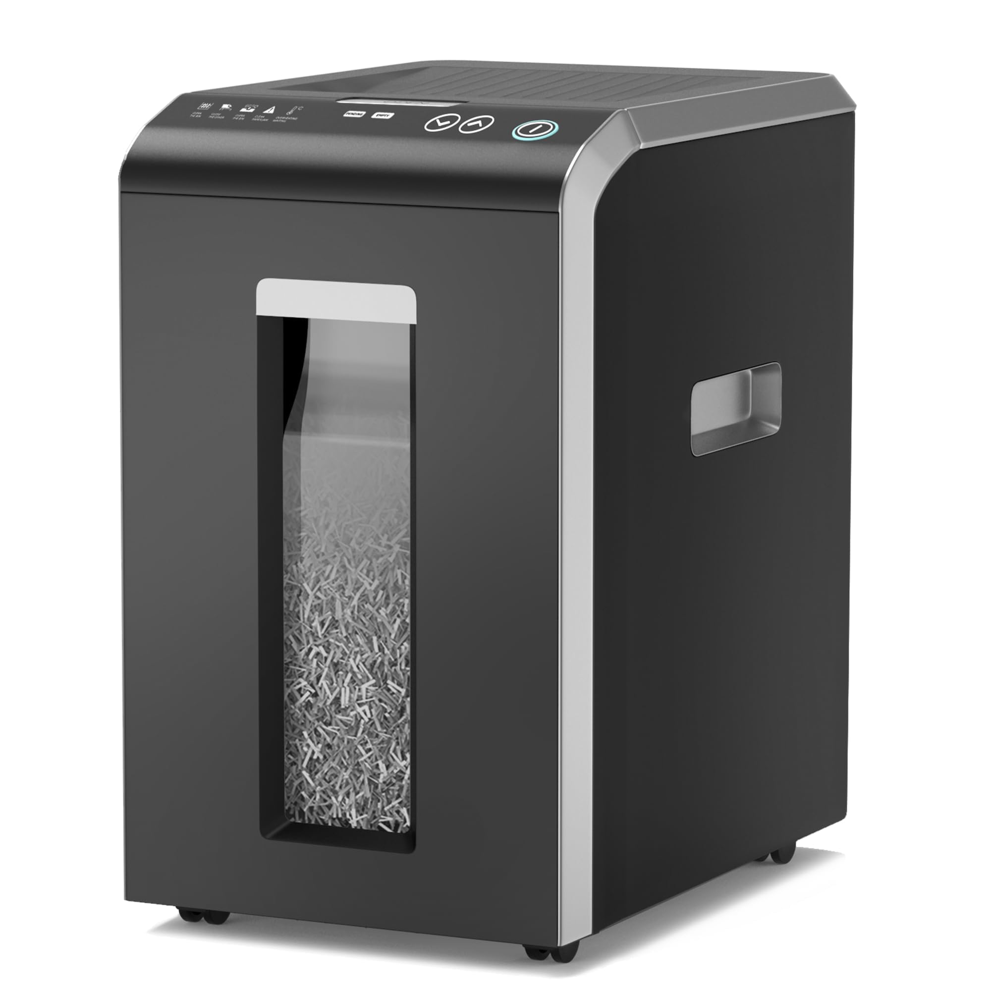Locksworth 200-Sheet P-5 Micro-Cut Heavy-Duty Paper Shredder, 60-Min Continuous Run, 8.5-Gal Bin, Auto Jam-Proof, Home Office, High-Security Image