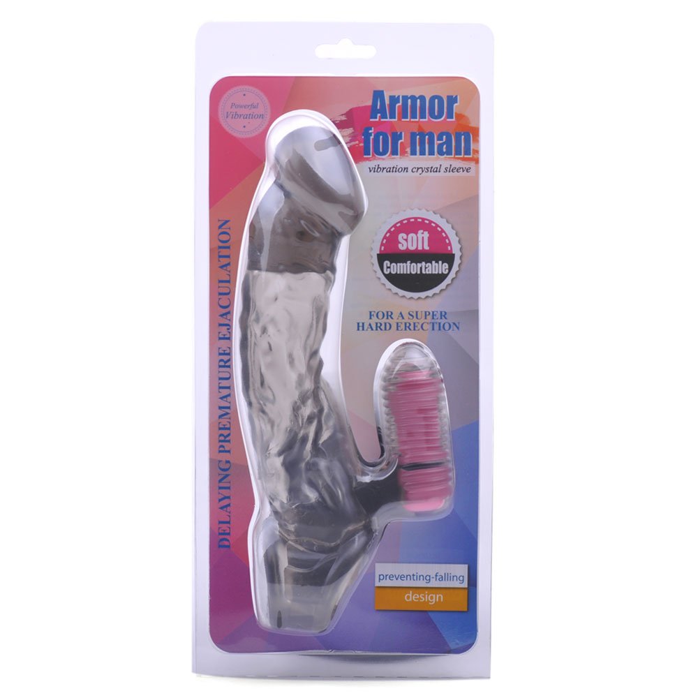 Mega Power Vibrating Cock Sheath Extender Penis Sleeve
