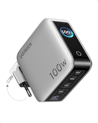 Nexode Pro 100W Chargeur USB C Rapide 5 Ports avec Écran TFT GaN II