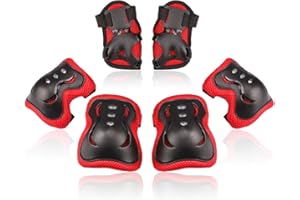 BOSONER Kids/Youth Knee Pad Elbow Pads Guards Protective Gear Set for Roller Skates Cycling BMX Bike Skateboard Inline Skatin