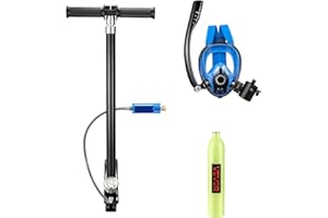 VEVOR Mini Scuba Tank with Sub-Mask, 0.5L Portable Diving Tank for Underwater Breathing, Reusable Lung Diving Cylinder up to 