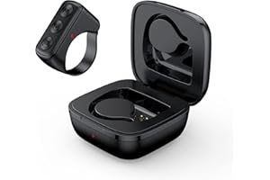 Vekesen TikTok Scrolling Ring Remote Control Kindle App Page Turner Bluetooth Camera Video Recording Remote TIK Tok Scrolling Ring for iPhone, iPad, iOS, Android (D01, Black)