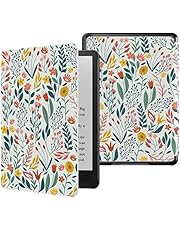 MoKo Case for 6.8" Kindle Paperwhite (11th Generation-2021) and Kindle Paperwhite Signature Edition, Light Shell Cover with Auto Wake/Sleep for Kindle Paperwhite 2021 E-Reader, Flowers