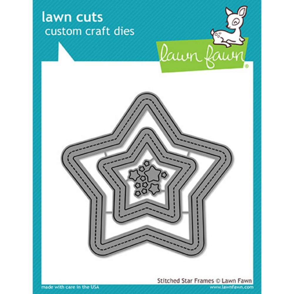 Lawn Fawn Die Stitched Star Frames Set of 3 | Lawn Cuts Custom Craft