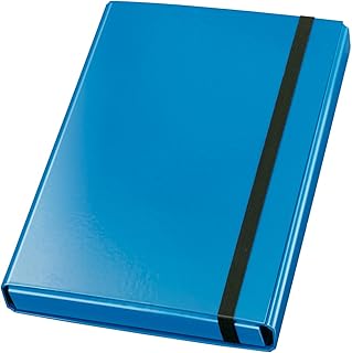 Veloflex 4443351 Sammelbox Velocolor, DIN A4, mit Gummizug, Dokumenten-Box, Heft-Box, aus Karton, blau