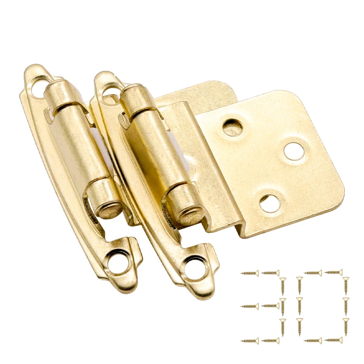 Photo 1 of 3/8 Inch Inset Cabinet Door Hinges Gold, 15 Pairs(30 Pack) Self Closing Hinges for Cabinets Door, 3/8 Inset Gold Kitchen Hardware Cabinet Door Hinge