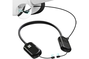 UPOK Hanging Neck 8000mAh Battery Pack Compatible with Meta Quest 3/Oculus Quest 2/Oculas, VR Headset Fast Charging Portable Power Bank for Extend About 3 Hours Play Time,Relieve Face Squeeze