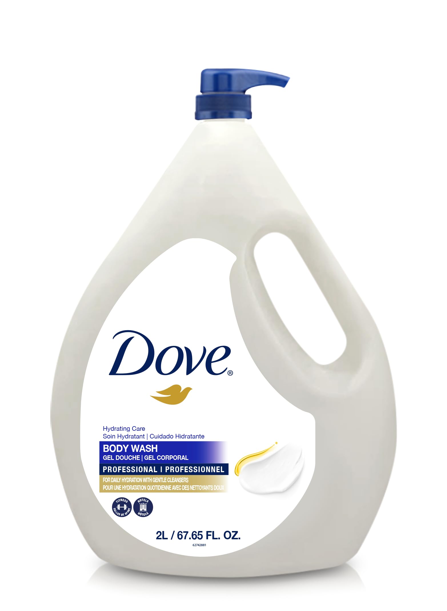 Dove Body Wash | Professional Nourishing Milk | with Pump 2L | Softer and smoother skin after 1 shower, Gentle formula