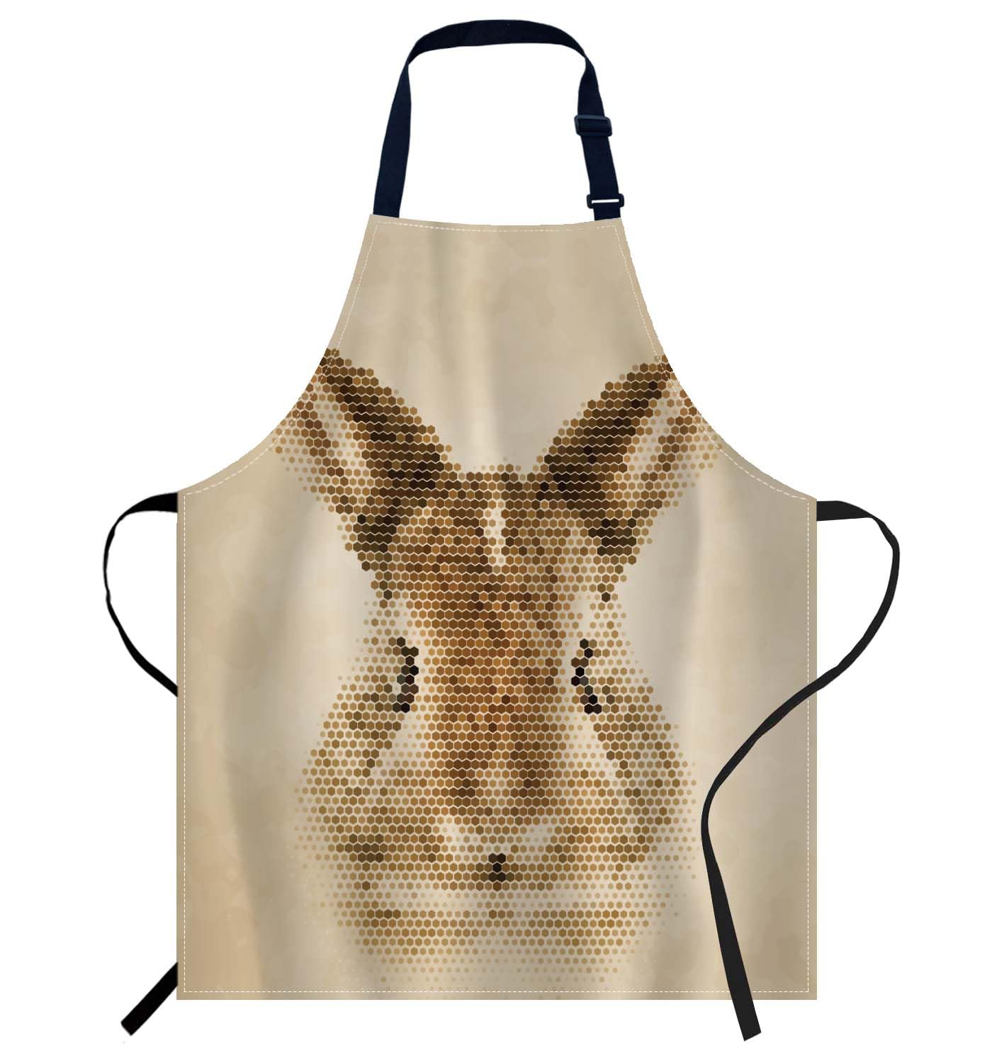Smooffly Rabbit Apron Adjustable Apron Cooking Kitchen Chef Women Men Aprons for Home Kitchen, Restaurant, Coffee House, Baking Gardening BBQ