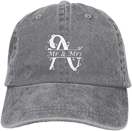 FashionGear Letter A Mr.and Mrs Adult Unisex Adjustable Jeans Hip Hop Caps Baseball Dad Hat