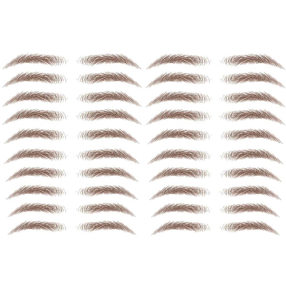 Yesallwas 4D Eyebrow Tattoo Sticker 20-Pairs False Eyebrows Long Lasting Waterproof Makeup Eyebrow Transfers Stickers for Women Lady 2 Sheets (style6 JD-06)