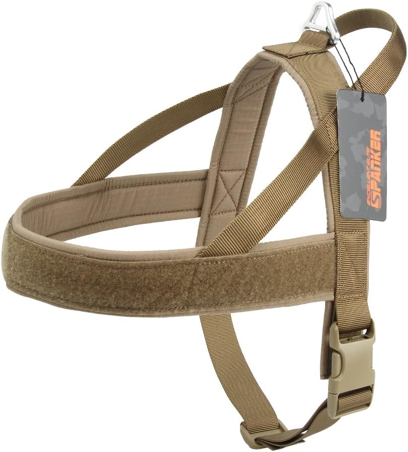 EXCELLENT ELITE SPANKER No Pull Dog Harness Adjustable Nylon Service Walking Dog Harness with Control Handle for Small & Medium and Large Dogs(COB-S)