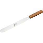Ateco Straight Spatula with 10-Inch Stainless Steel Blade, Wood Handle