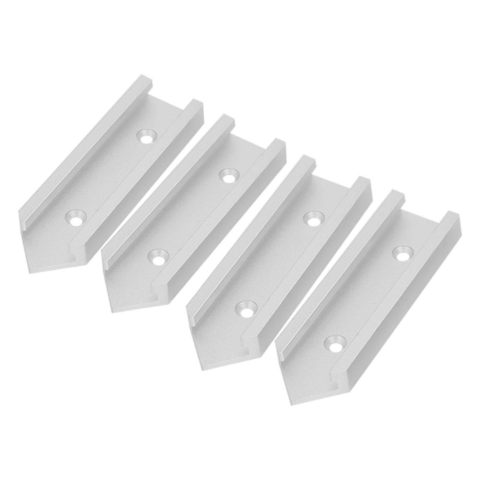 Akozon t Track Intersection Kit, T Track Connector, 4 pcs T Slot Miter Track Jig Fixture Slot Connector for Router Table Woodworking Tool Workbenches Jigs and Fixtures