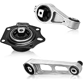 ENA Set of 3 Front Right Upper Lower Engine Mount Mount Compatible with Chrysler Dodge 2000-2002 Neon 2001-2010 PT Cruiser 00-05 Neon 00-05 Plymouth Neon 00-01 Transmission Replace# A2949 A2948 A2947