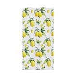 Naanle Stylish Lifelike Lemon Leaves Pattern Soft