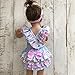 Baby Girl Tie Dye Outfit Gradient Ruffle Criss Cross Back Bowknot Romper Tutu Dress Jumpsuit Toddler Valentine Gift (12-18 Months, A)