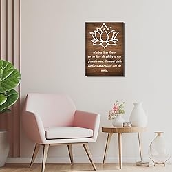 LZIMU Lotus Flower Canvas Wall Art Inspirational