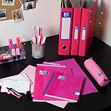 Oxford Premium A4 Lever Arch File Pink Single Heavy Duty 70mm Spine 560 Sheets view 6