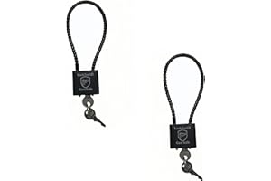 Lockforall 8.5" Cable Gun Locks with Keys-Hunting Sports, Keyed Alike Safe Lock CA DOJ Approved for Pistols, Handguns, Rifles, and Shotguns, Home, Storage Firearm Locking and Safety (2)