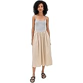 LE BOP Women's Alix Mixed Fabric Tank Dress